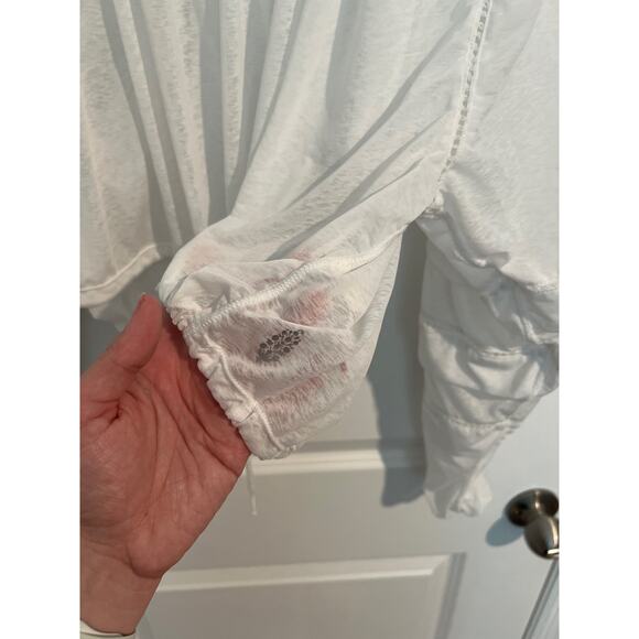 Free People White Sheer Blouse - Picture 4 of 6